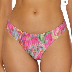 BECCA Pink Paisley Bikini Bottom NWOT